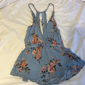 Blue Floral Tank